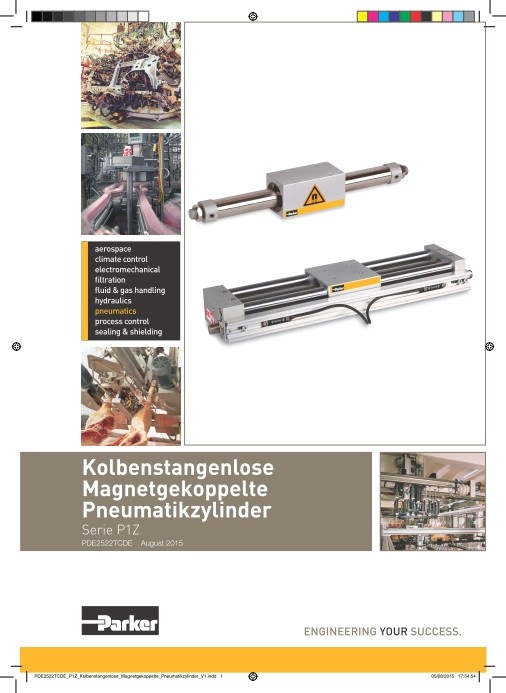 Kolbenstangenlose Pneumatikzylinder P1Z